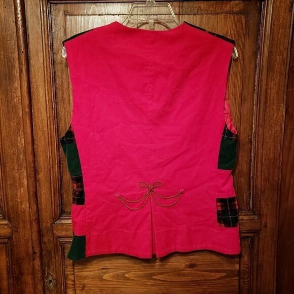 Vintage Susan Bristol Tartan Plaid Christmas Vest - Picture 6 of 8